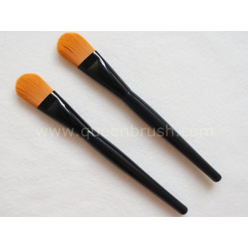 Brosse en forme de maquillage synthétique en or Ferrule